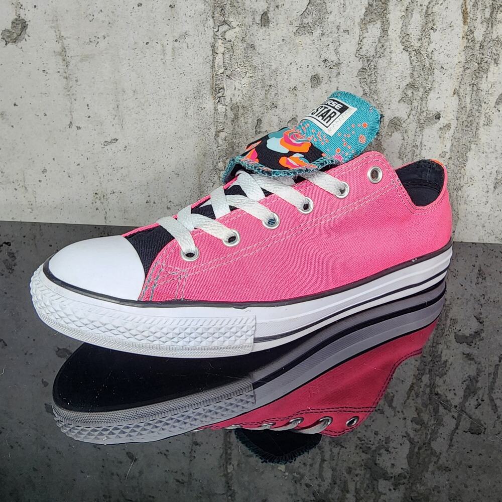 Converse Chuck Taylor Double Tongue Neon Pink Youth 6 Womens 8